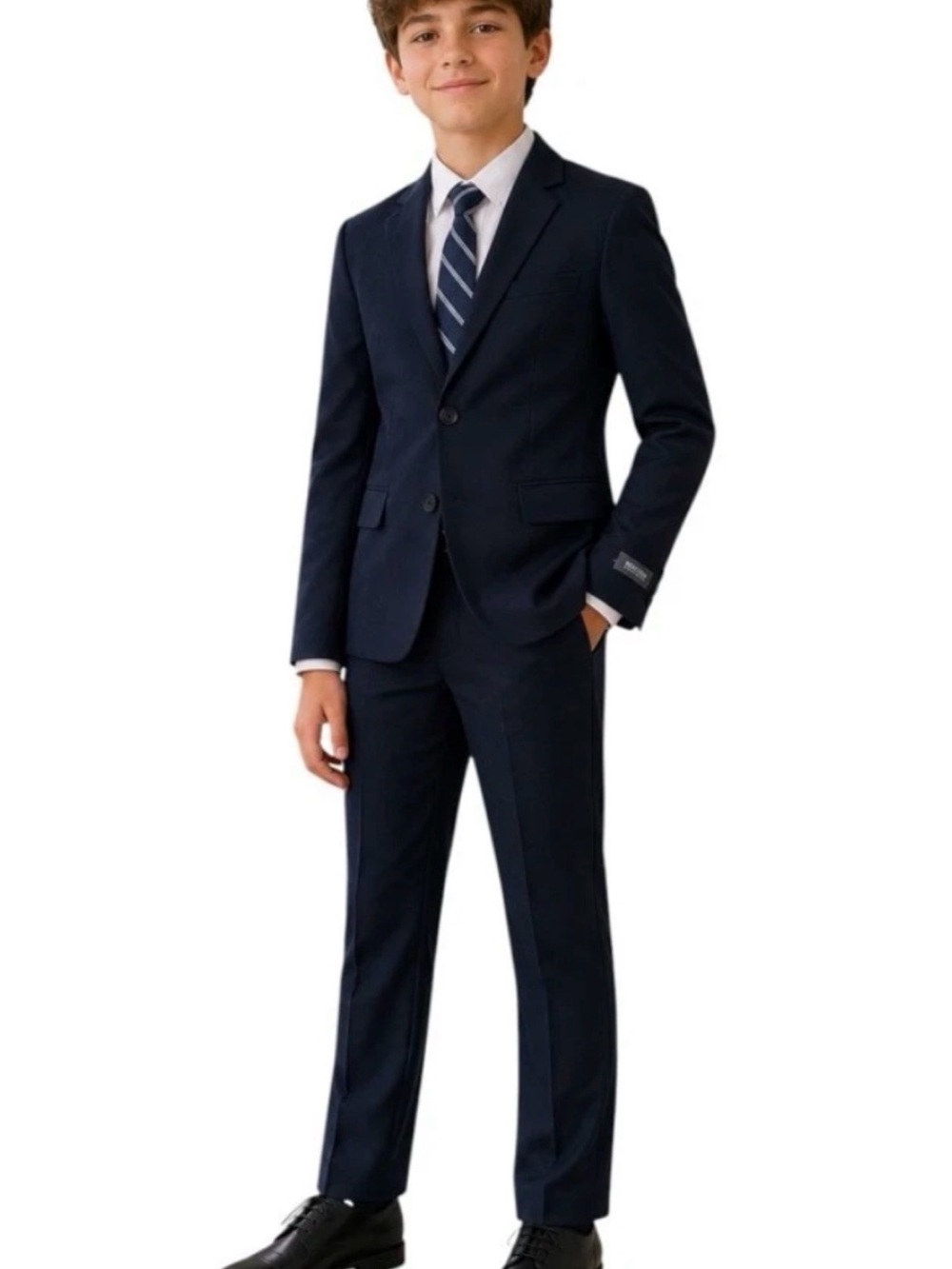 Kenneth Cole Boys' Navy Two-Piece Formal Suit